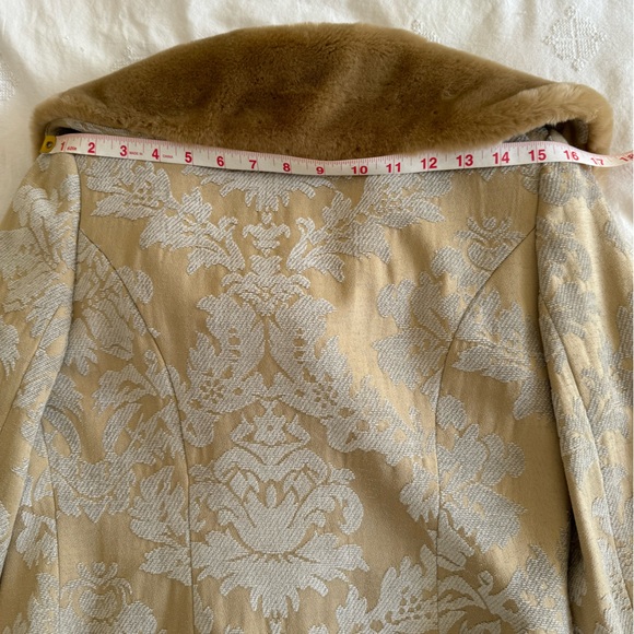 Anthropologie Odille Brocade Faux Fur Collared Jacket, 60s, Mid Century  - Sz 2 - Picture 16 of 16